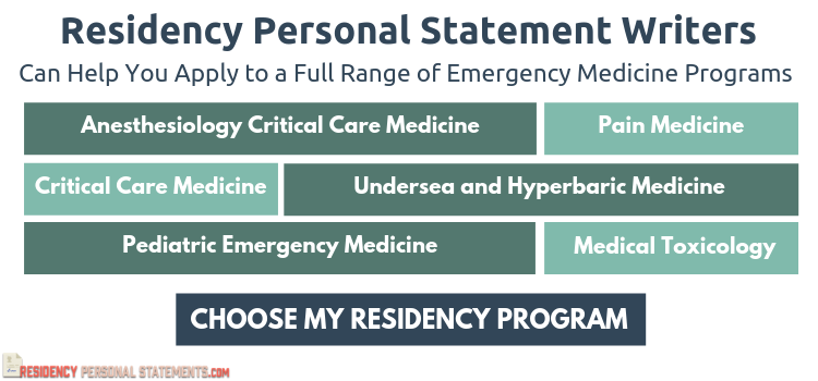 emergency medicine residency personal statement examples